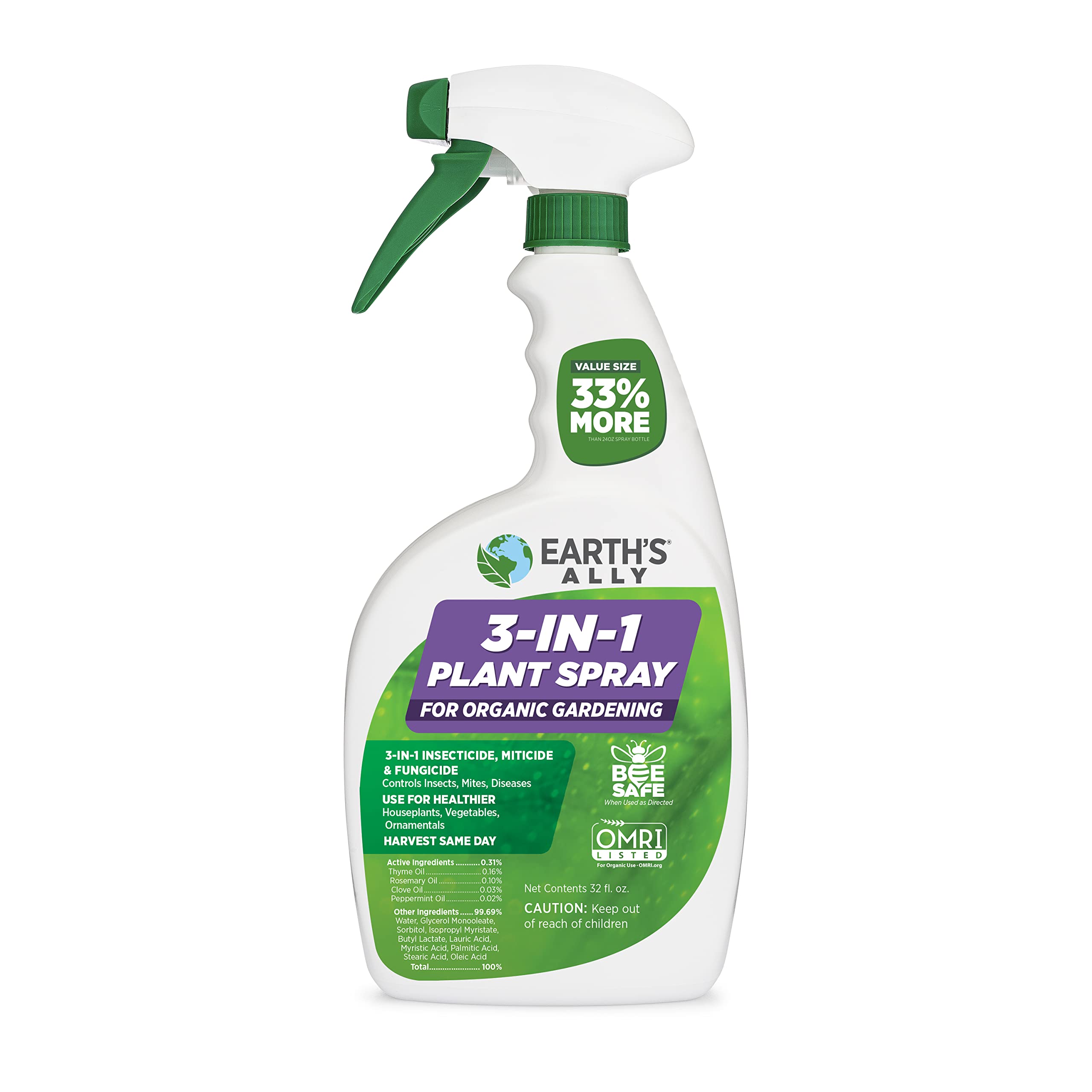 Escena de jardín con Earth's Ally mostrando uso responsable y saludable