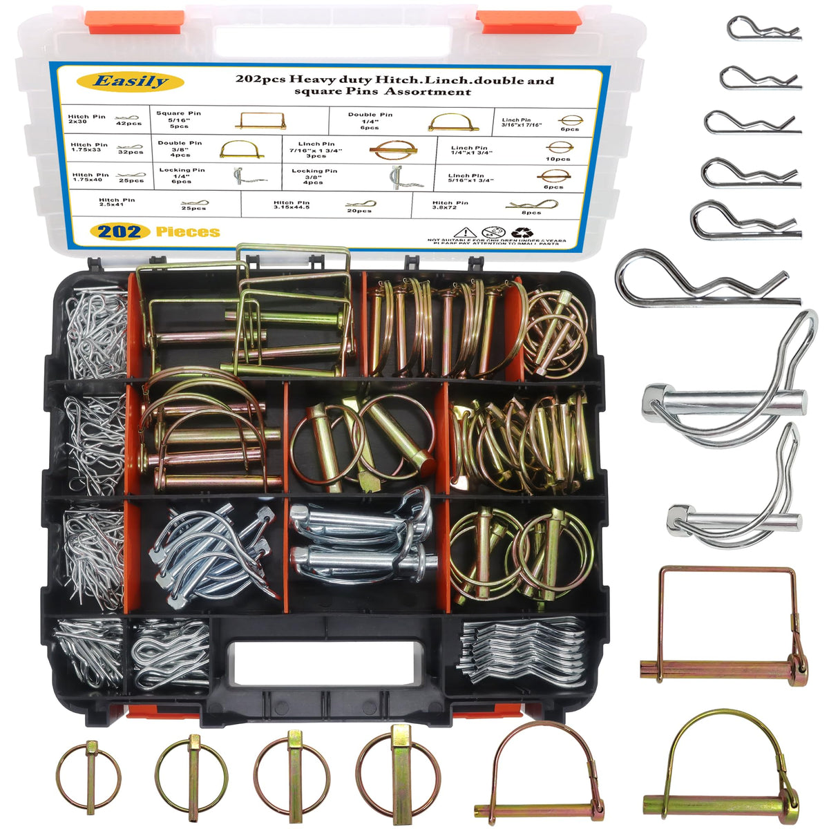 Easily estuche frontal con 202 piezas para organización rápida