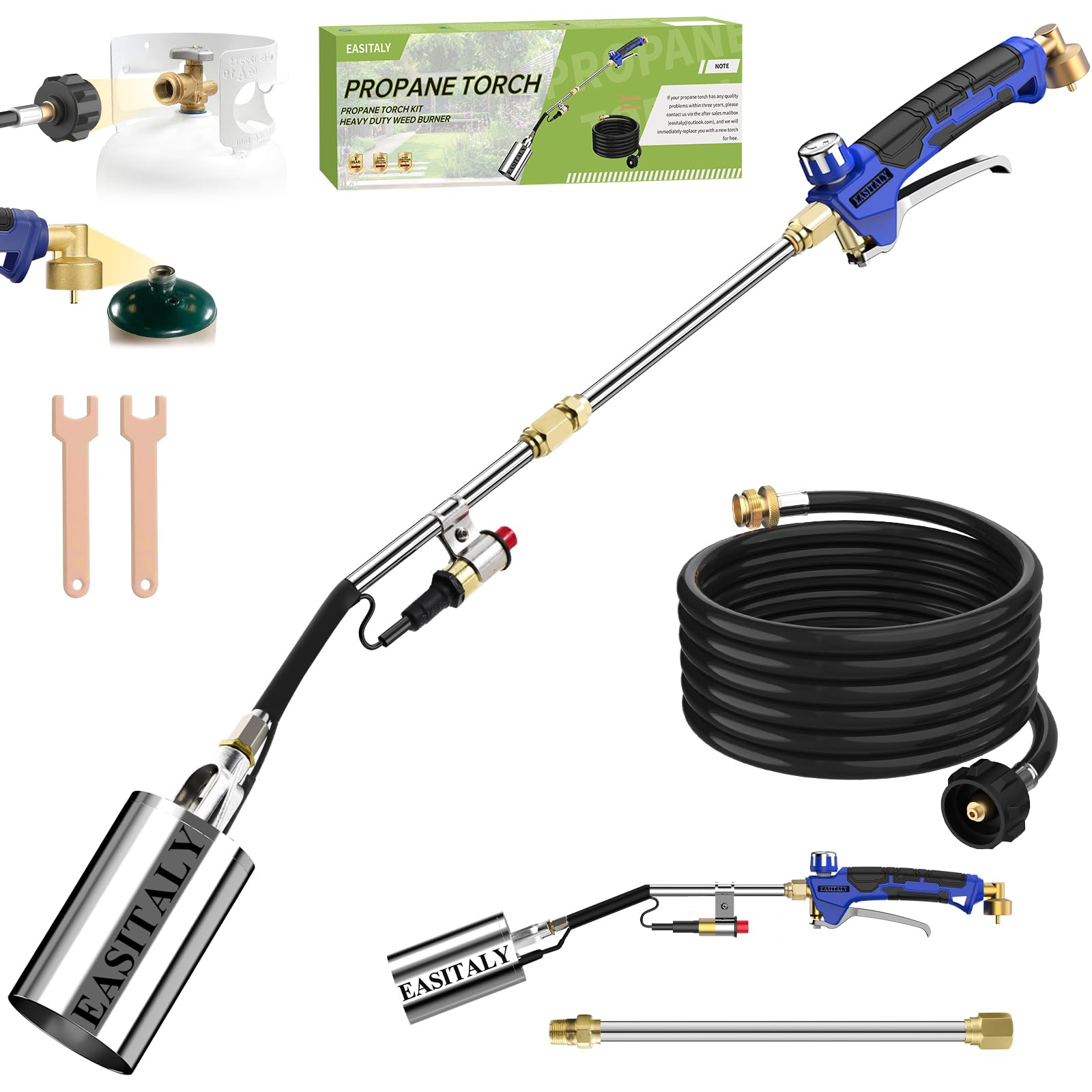 EASITALY soplete frontal mostrando kit completo y beneficio de portabilidad
