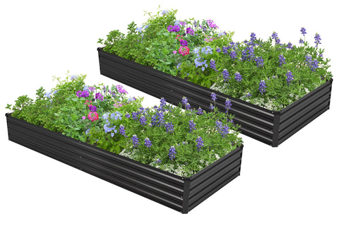 Easllre vista frontal de la cama elevada mostrando su gran área de cultivo