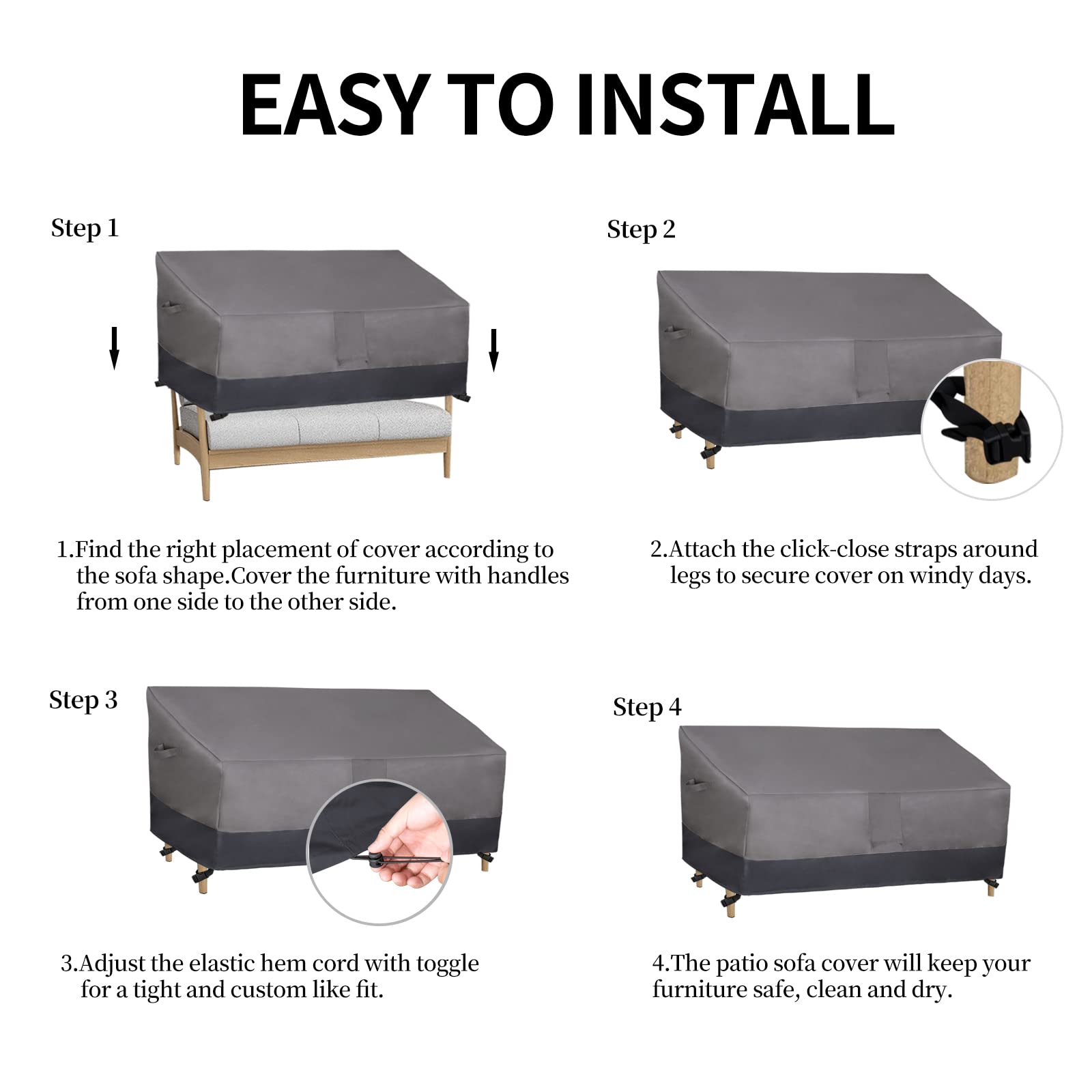 Easy-Going funda instalada en patio mostrando protección y estética exterior