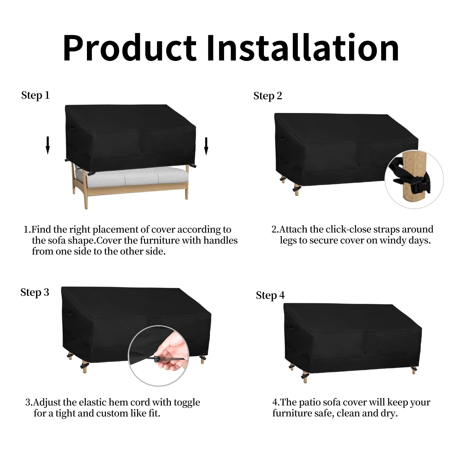 Easy-Going comparación de tamaño junto a un loveseat para referencia