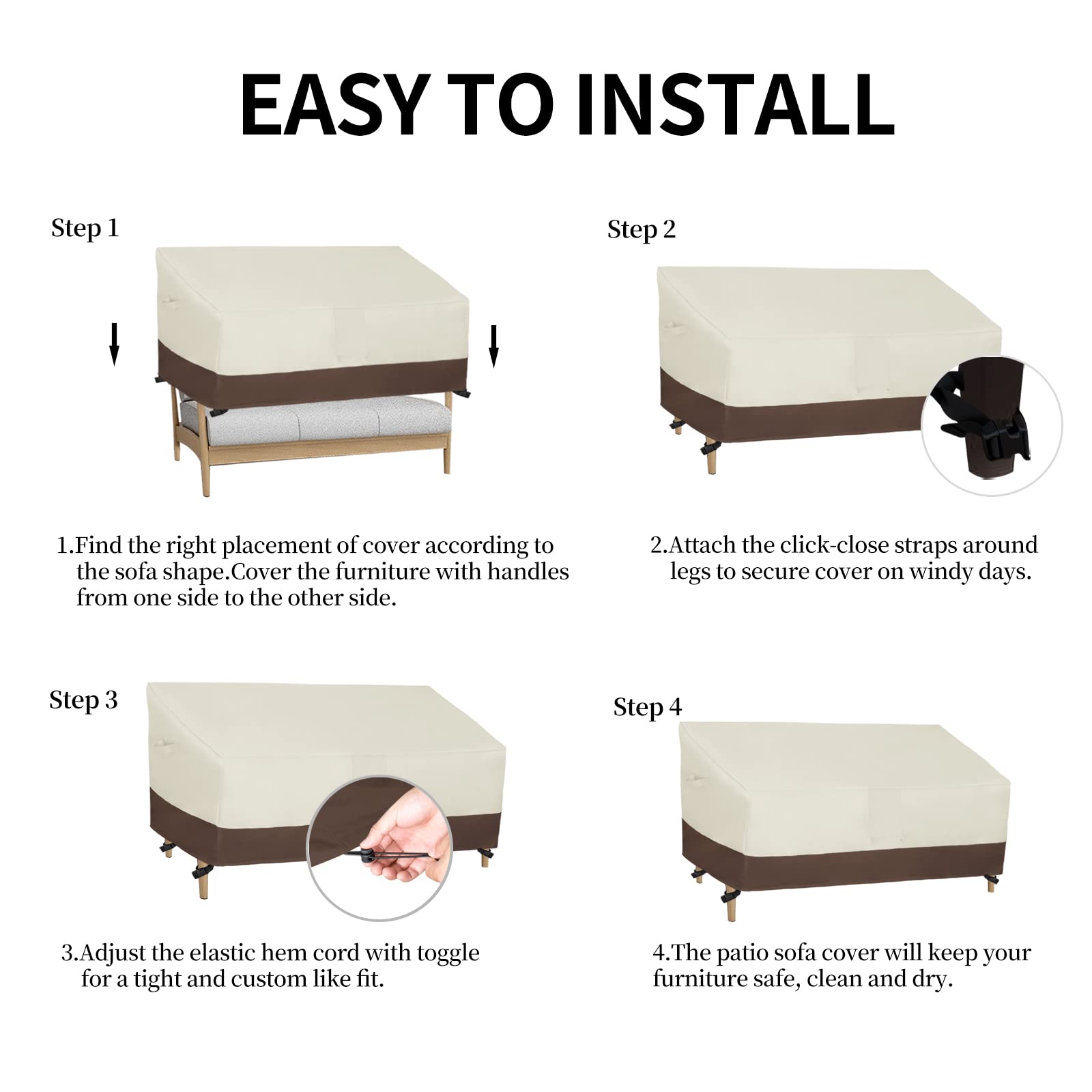 Easy-Going comparación de tamaño mostrando ajuste recomendado