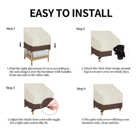Easy-Going comparación de tamaño muestra ajuste recomendado para sillas