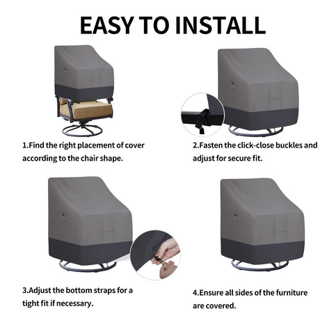 Easy-Going funda junto a silla para comparar tamaño y ajuste seguro