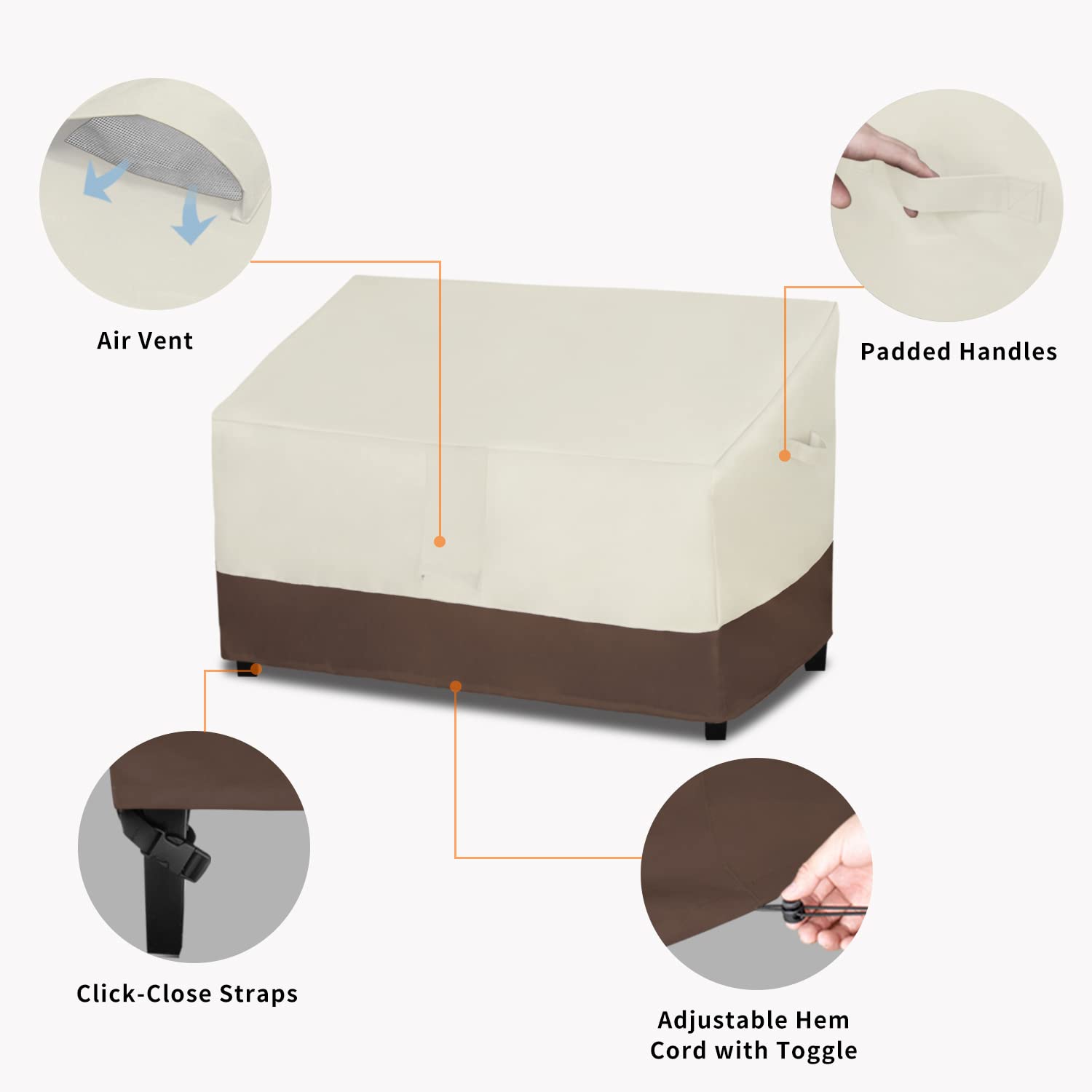 Easy-Going correas click-close aseguradas en patas para viento