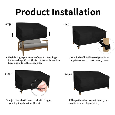 Easy-Going comparación de escala muestra ajuste ideal para loveseat 54x38x35