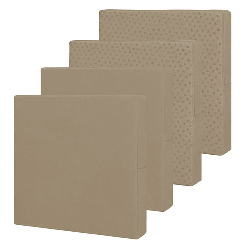 Easy-Going vista frontal del pack de 4 fundas camel protégete y renueva