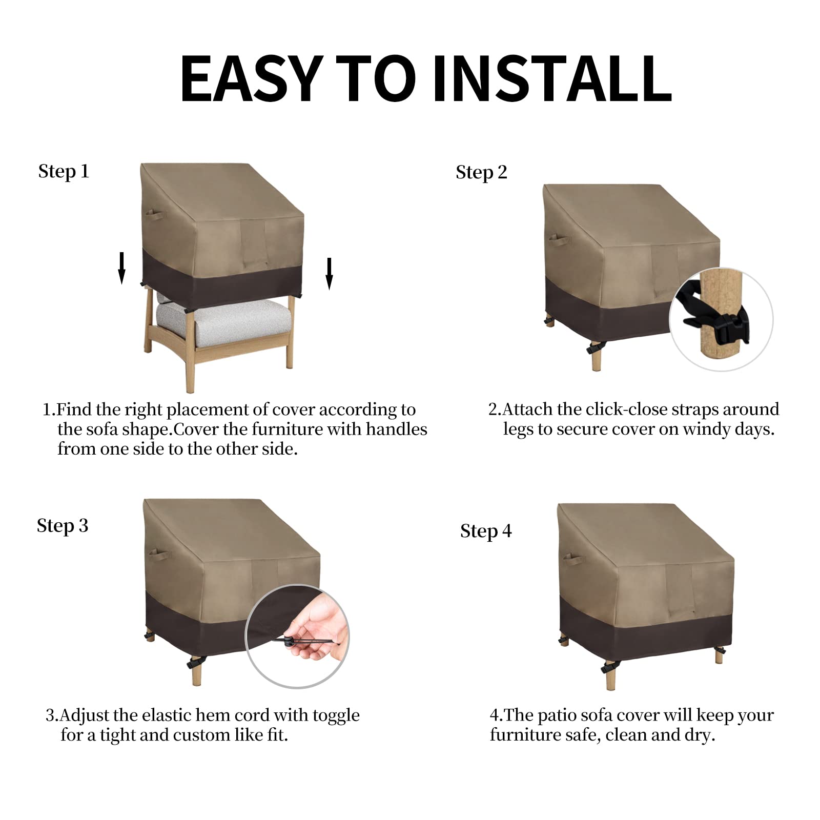 Easy-Going comparación de tamaño junto a una silla para referencia clara