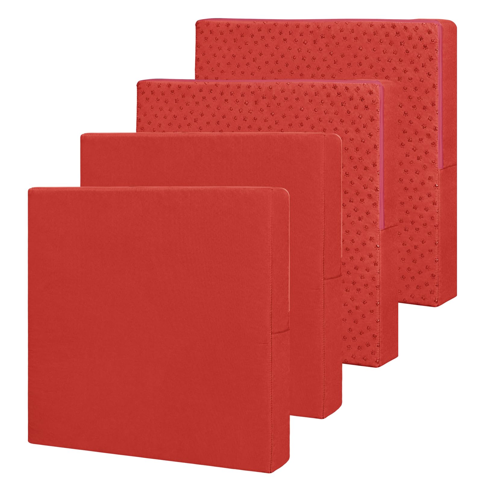 Easy-Going vista frontal del pack de 4 fundas mostrando ajuste y color