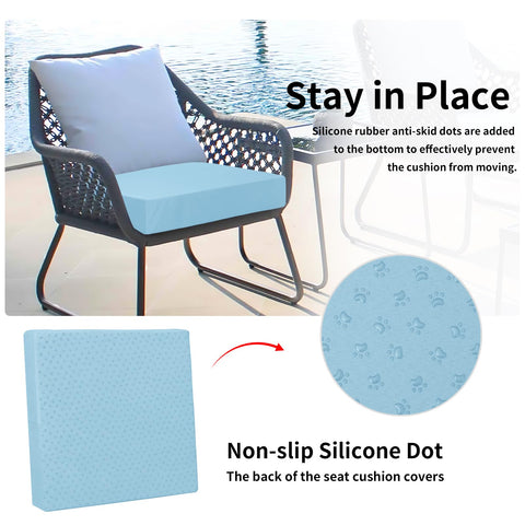 Easy-Going funda colocada en terraza, renueva aspecto y protege cojines