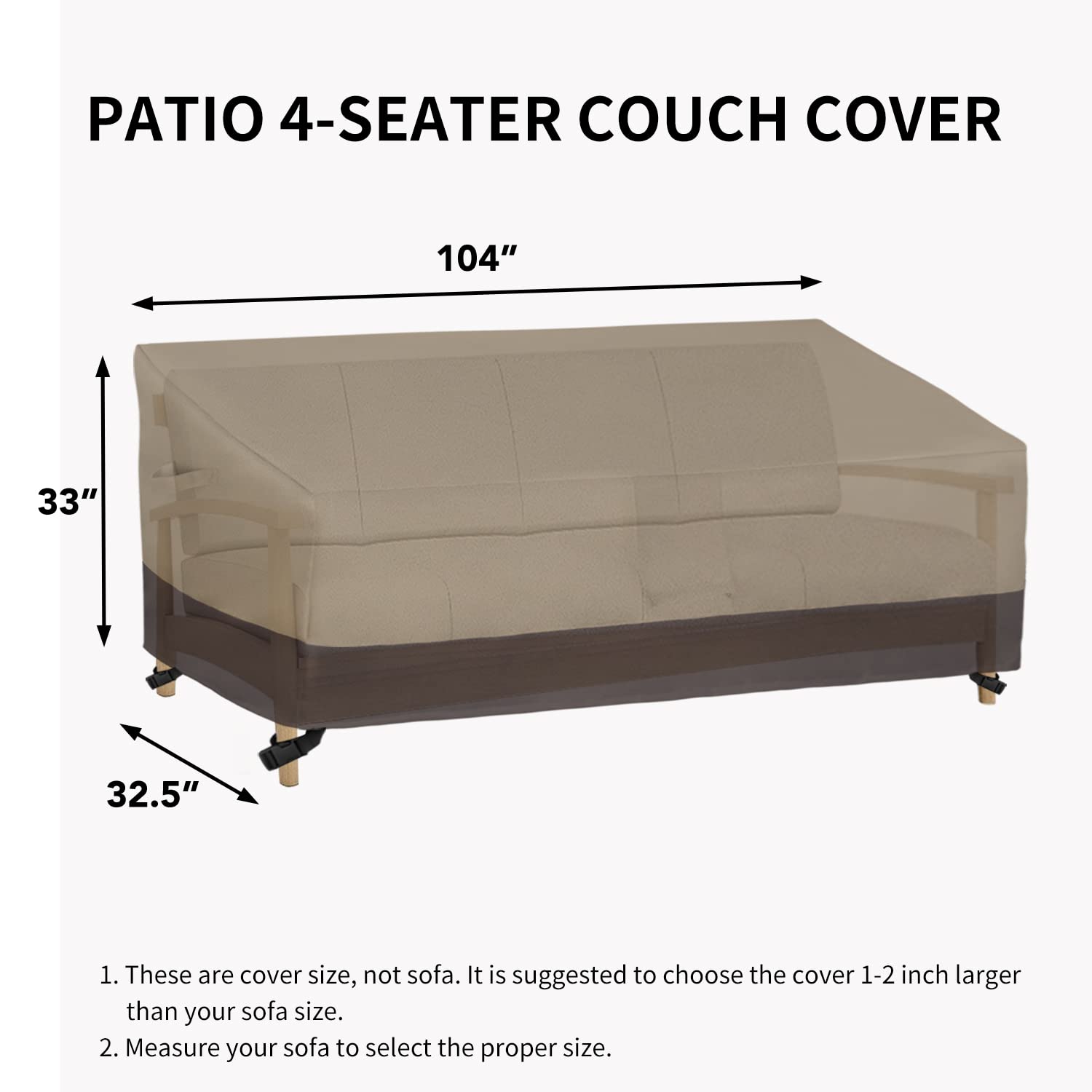 Easy-Going funda sobre sofá con cinta métrica, confirma el ajuste ideal