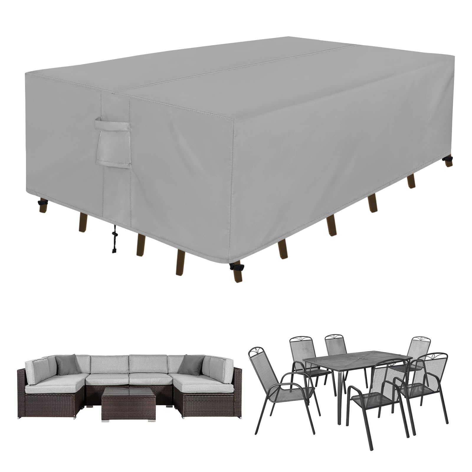 Easy-Going funda frontal cubriendo mesa y sillas, protección total