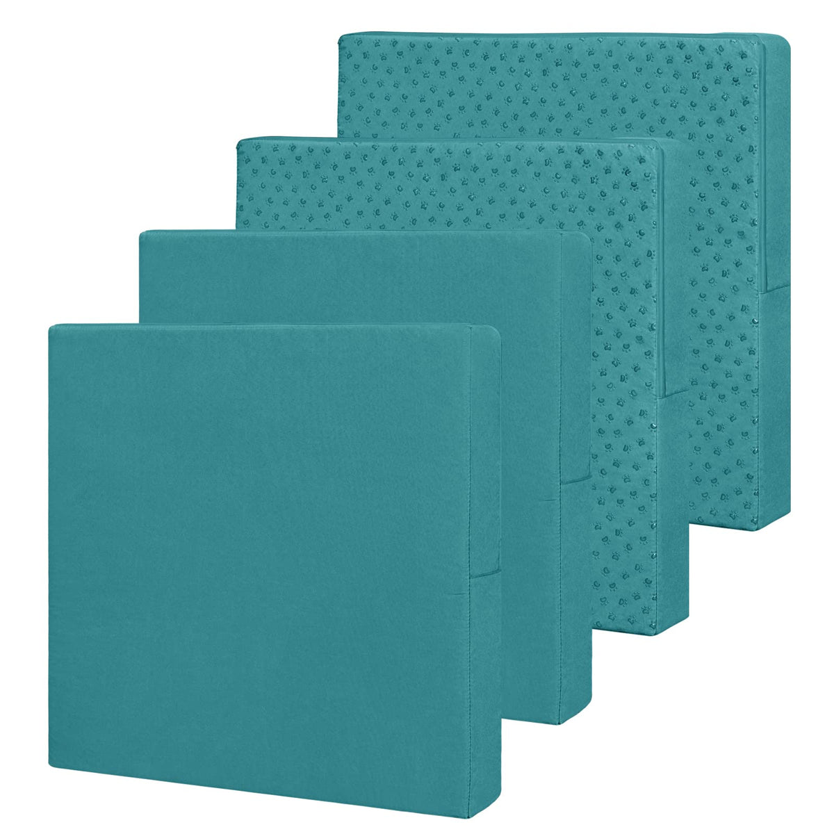 Easy-Going vista frontal de la funda teal, protección visual instantánea