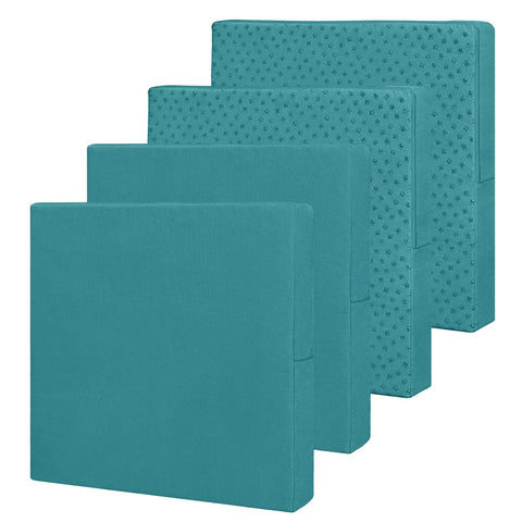 Easy-Going vista frontal de la funda teal, protección visual instantánea