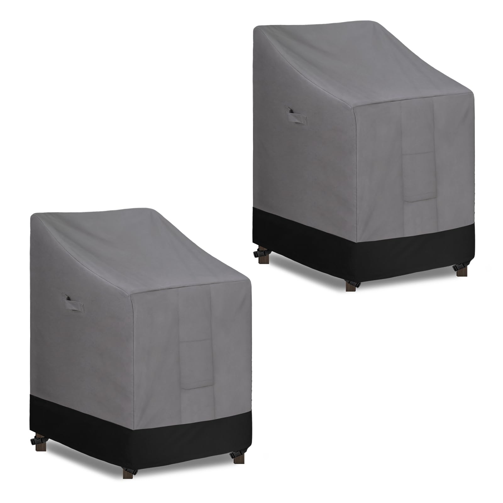 Easy-Going vista frontal de funda para sillas apilables protegiendo muebles