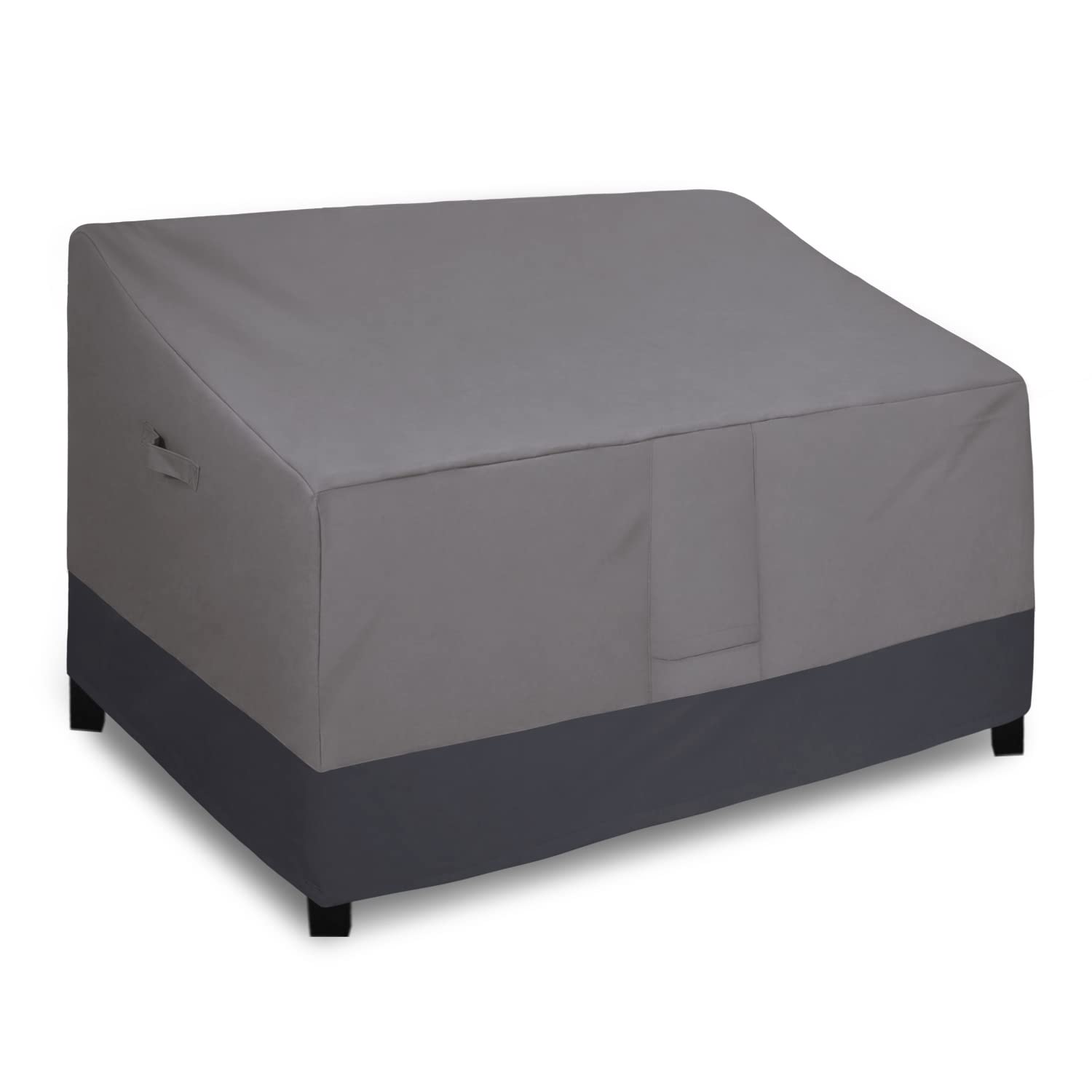 Easy-Going funda loveseat vista frontal mostrando ajuste y cobertura completa