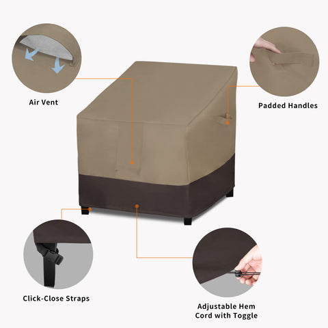 Easy-Going mangos laterales que facilitan colocar y retirar la funda