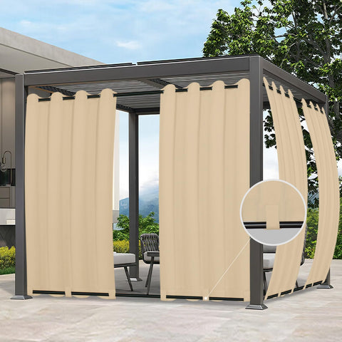 Easy-Going panel frontal beige mostrando privacidad y diseño