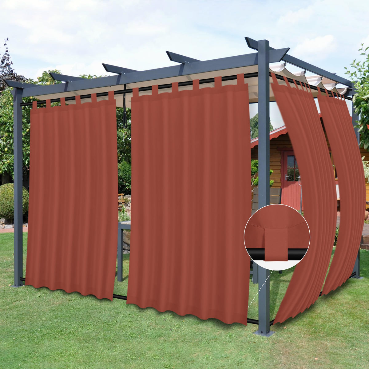 Easy-Going panel frontal Terra Red mostrando cobertura y color vibrante
