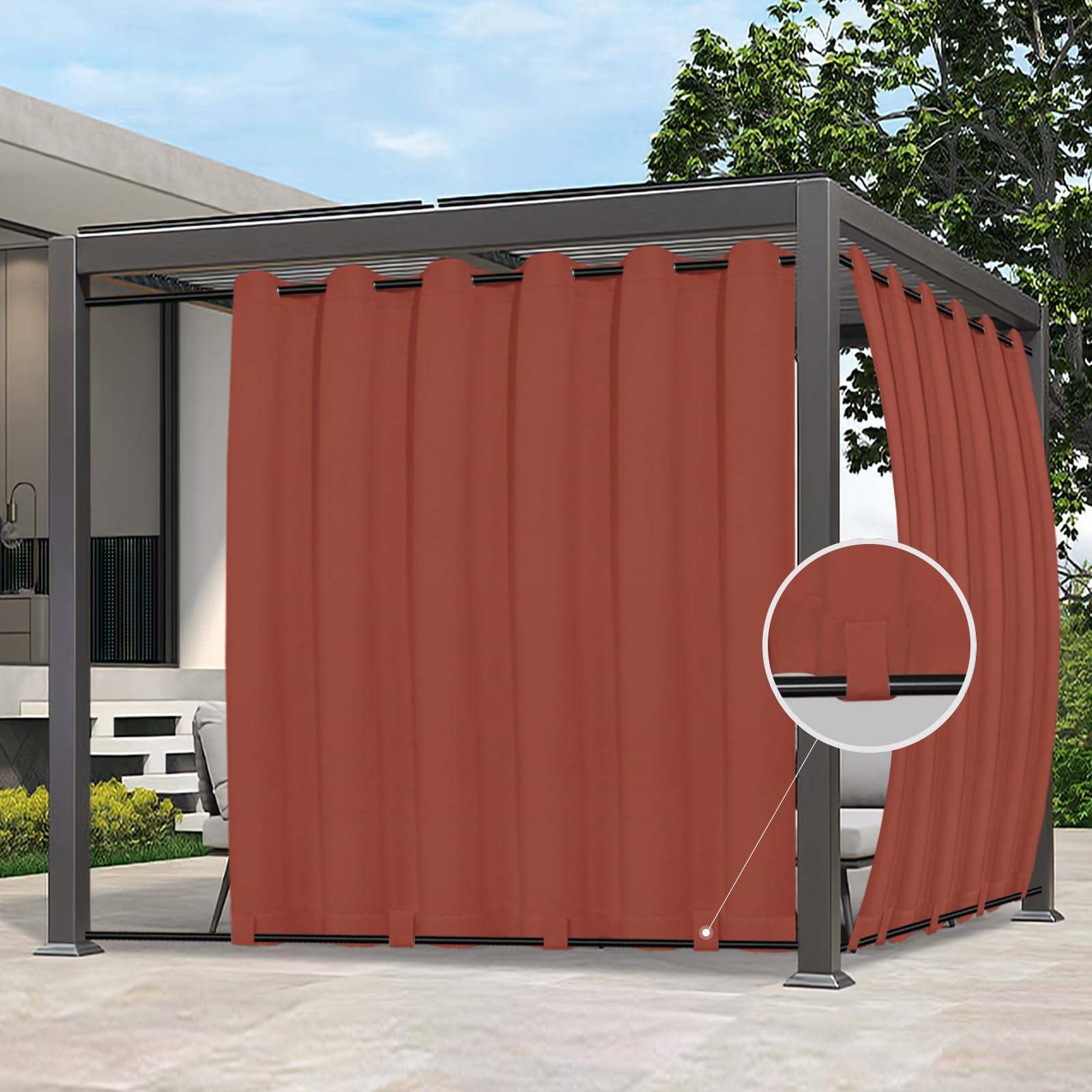 Easy-Going panel frontal Terra Red mostrando cobertura y estética
