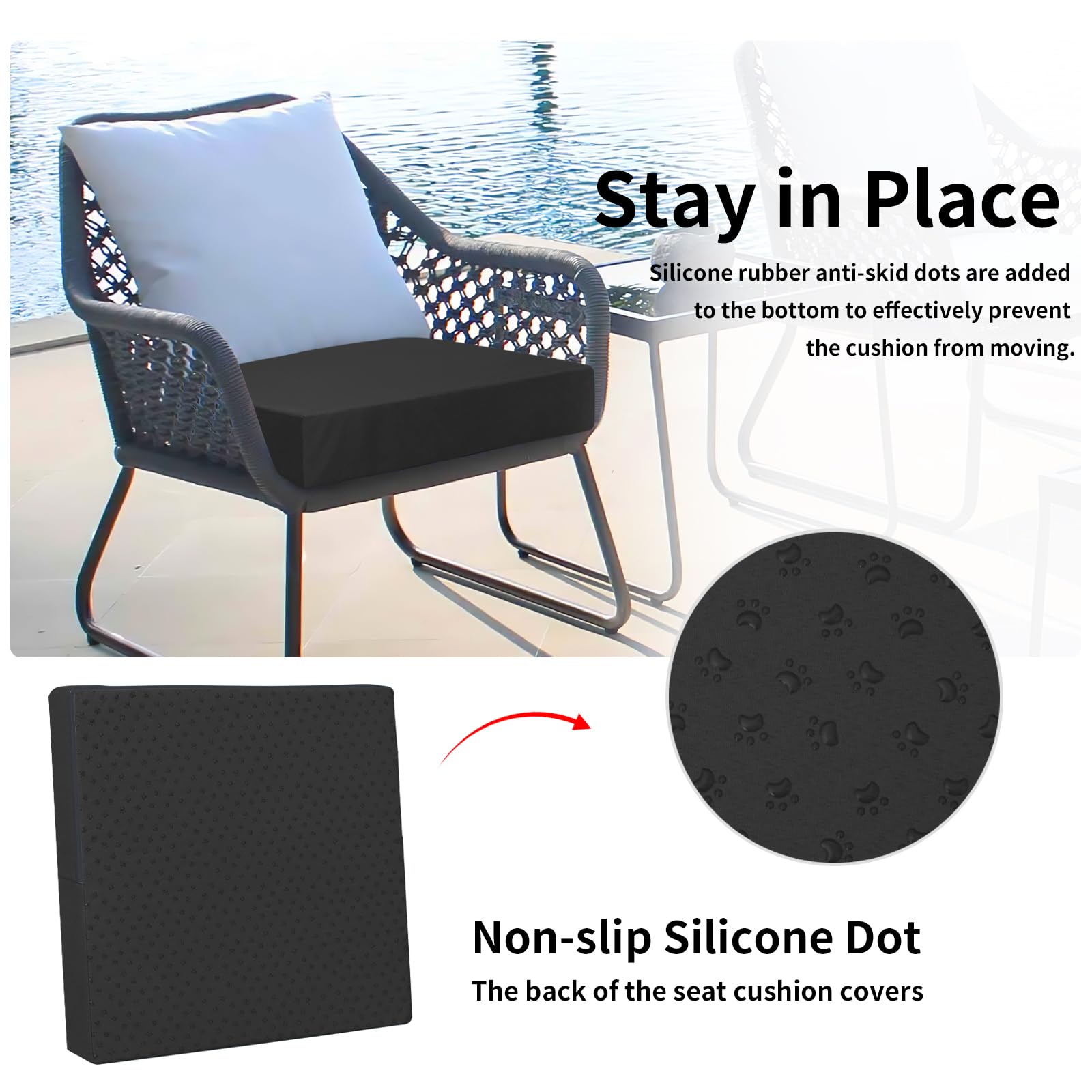 Easy-Going respaldo antideslizante mantiene funda en su lugar