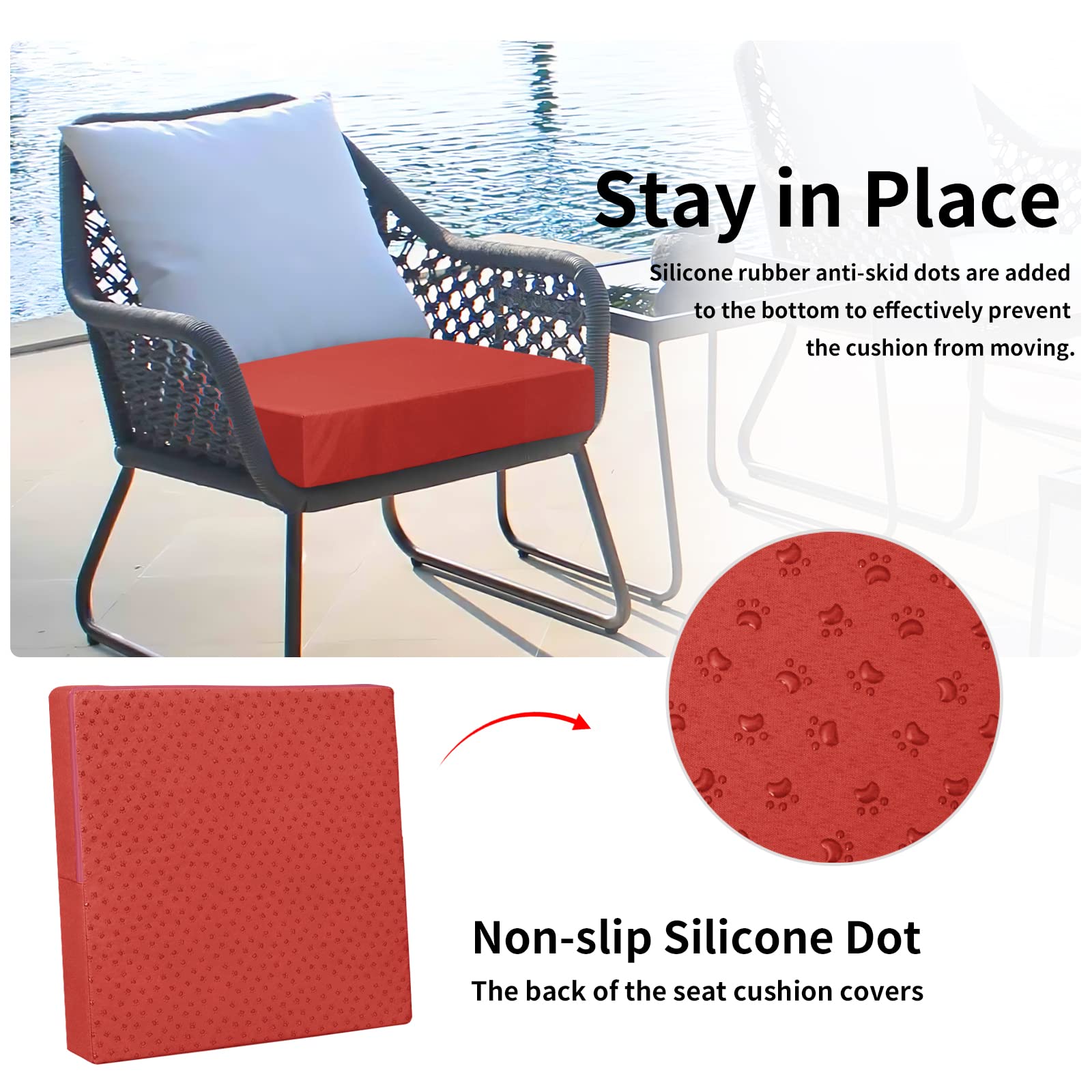Easy-Going respaldo antideslizante que mantiene la funda en su lugar