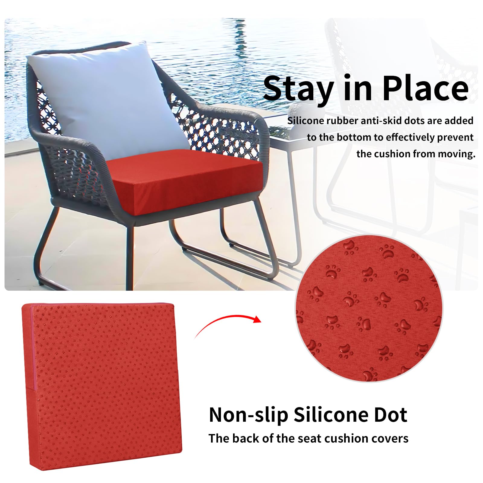 Easy-Going reverso antideslizante que mantiene las fundas en su sitio