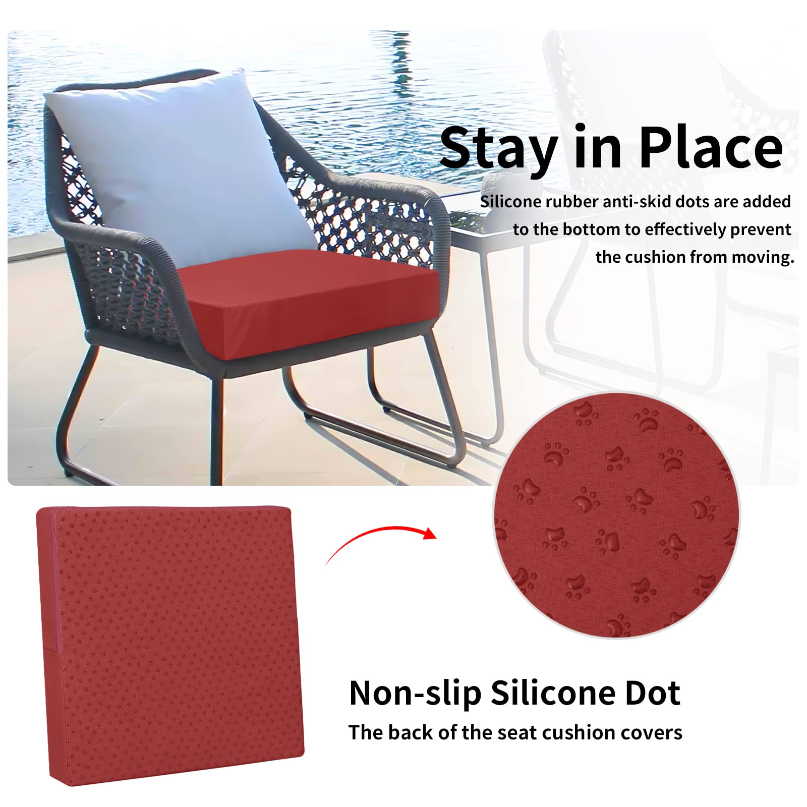 Easy-Going reverso antideslizante que mantiene la funda en su lugar