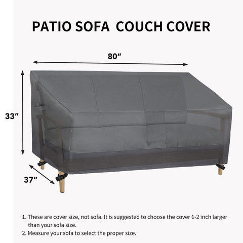Easy-Going funda colocada en sofá de terraza mostrando protección completa