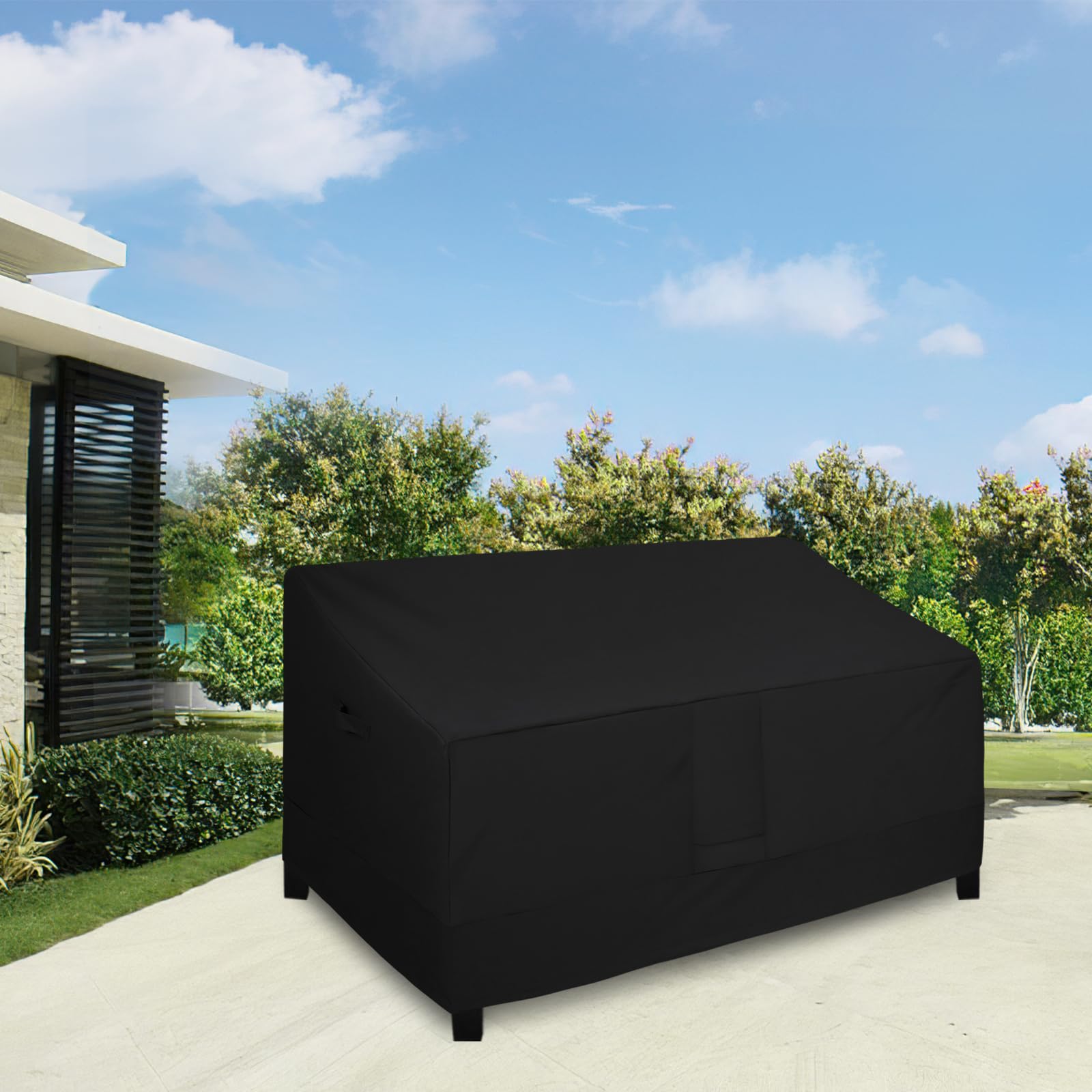 Easy-Going primer plano de la tela 600D con recubrimiento PVC, durabilidad visible