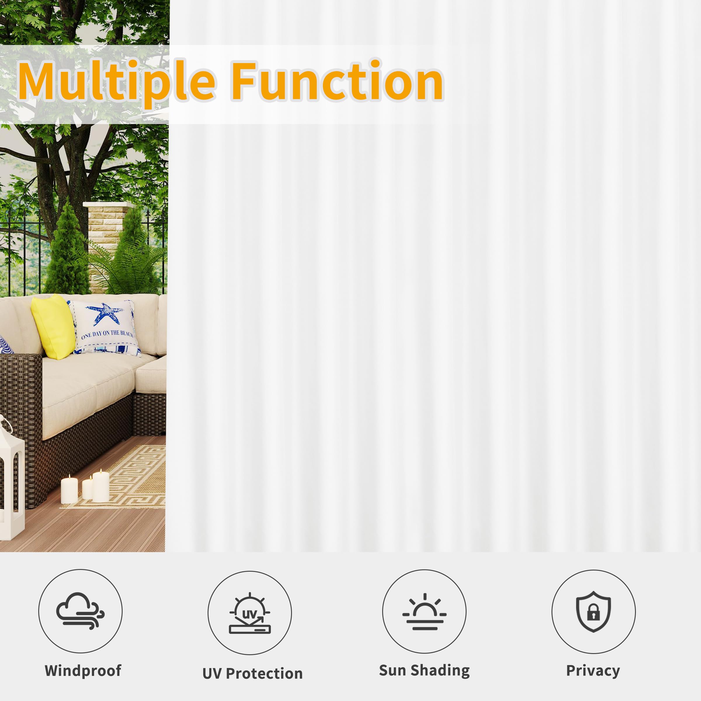 Easy-Going cortinas en patio realzando confort y ambiente social
