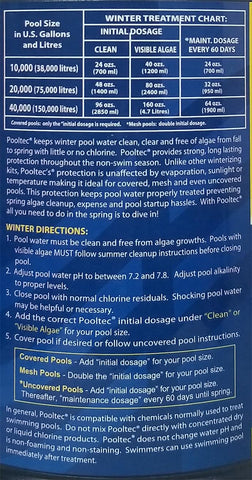 EasyCare PoolTec vertiéndose en piscina para eliminar algas y aclarar agua
