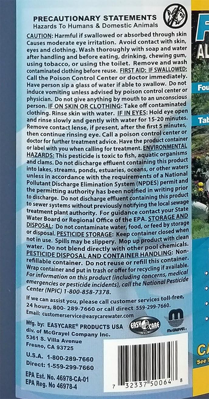 EasyCare detalle del líquido clarificador mostrando textura y concentración