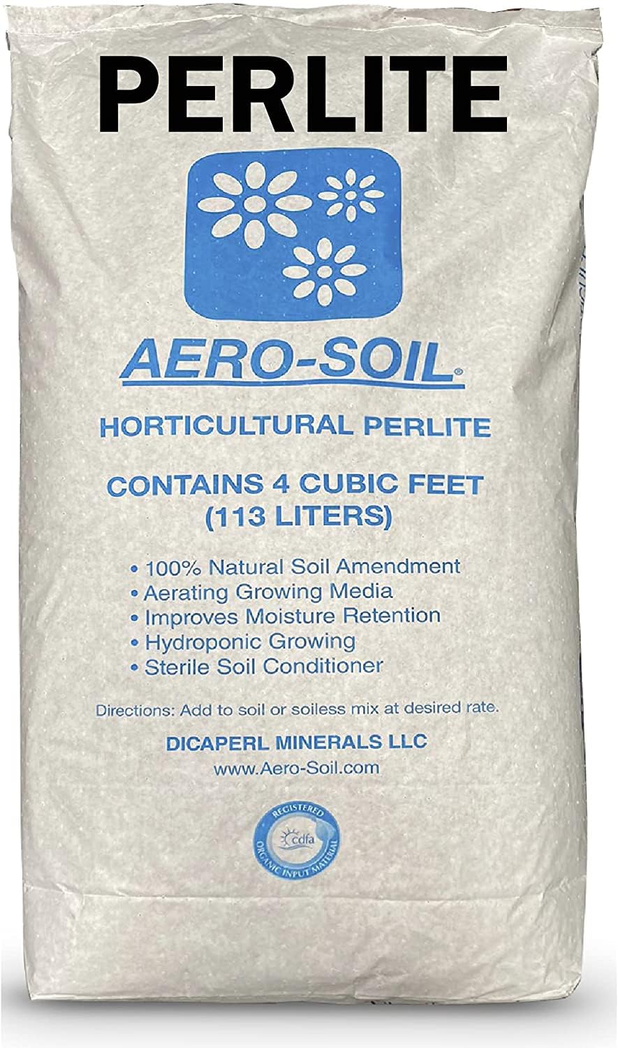 EASYGO PRODUCTS paquete frontal de AeroSoil Perlite mostrando marca y volumen