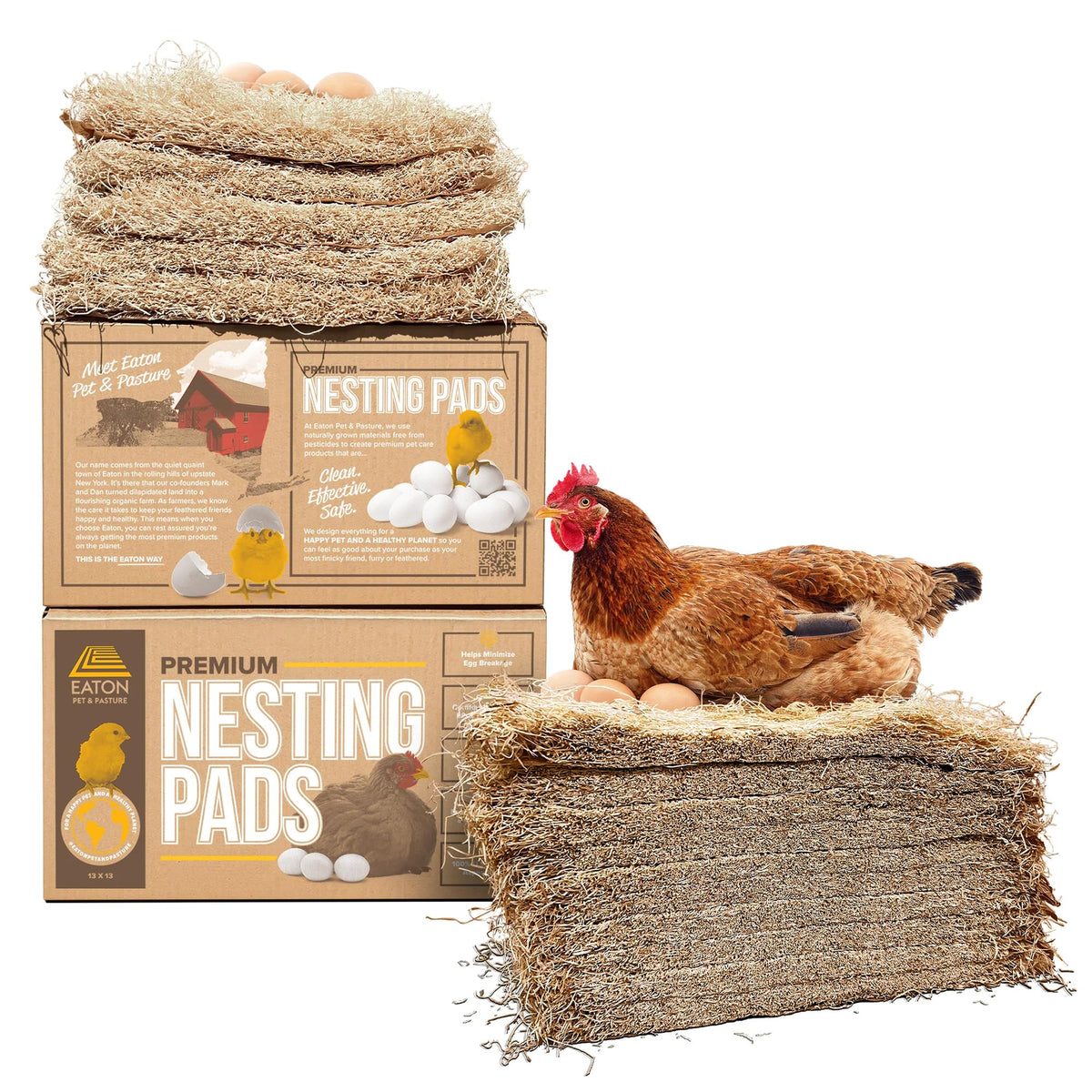 Eaton Pet and Pasture empaque frontal mostrando pack de 10 y beneficio de orden