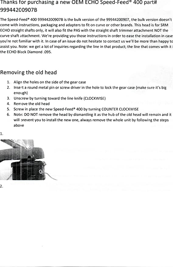 ECHO Speed Feed 400 montado en recortadora mostrando facilidad uso