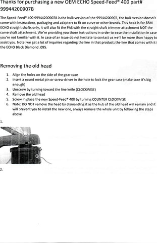 ECHO Speed Feed 400 montado en recortadora mostrando facilidad uso