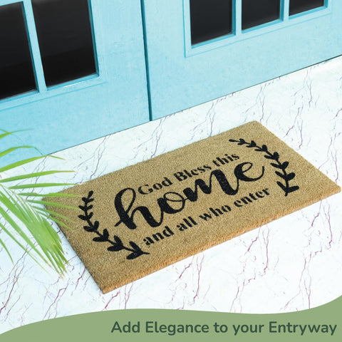 Eco Living primer plano del estampado God Bless This Home decorativo