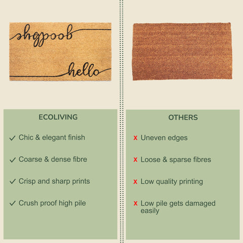 Eco Living felpudo en porche con decoración que mejora la estética