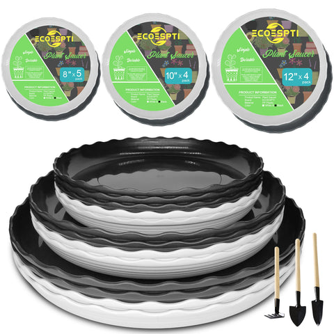 ECOESPTI paquete frontal de platos para macetas, protección rápida