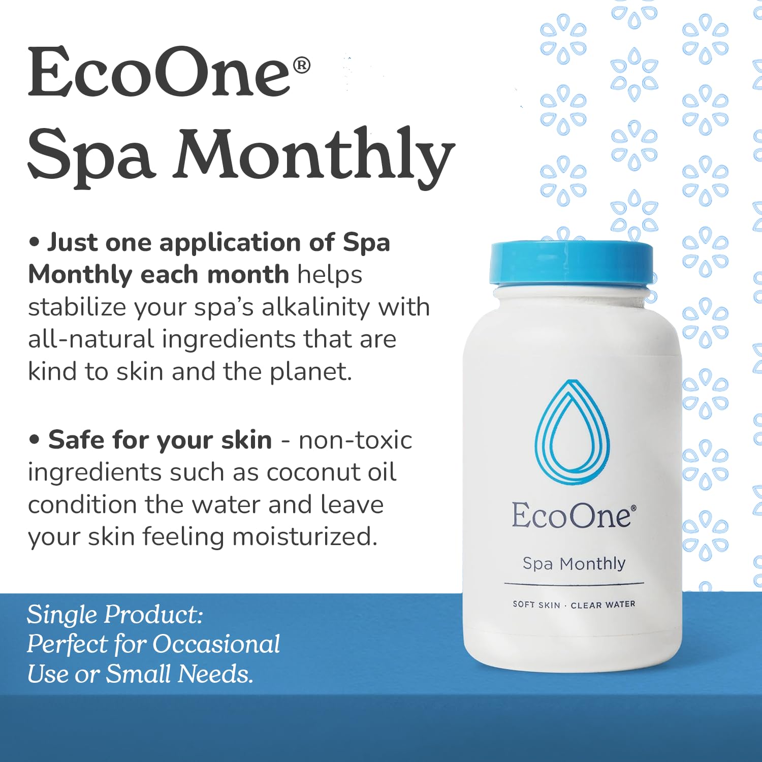 ecoone etiqueta con instrucciones claras para aplicación mensual segura