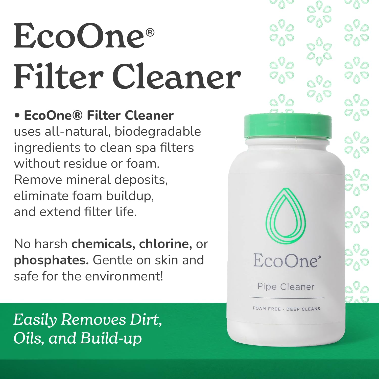 ecoone detalle de la textura del líquido, fórmula biodegradable y concentrada