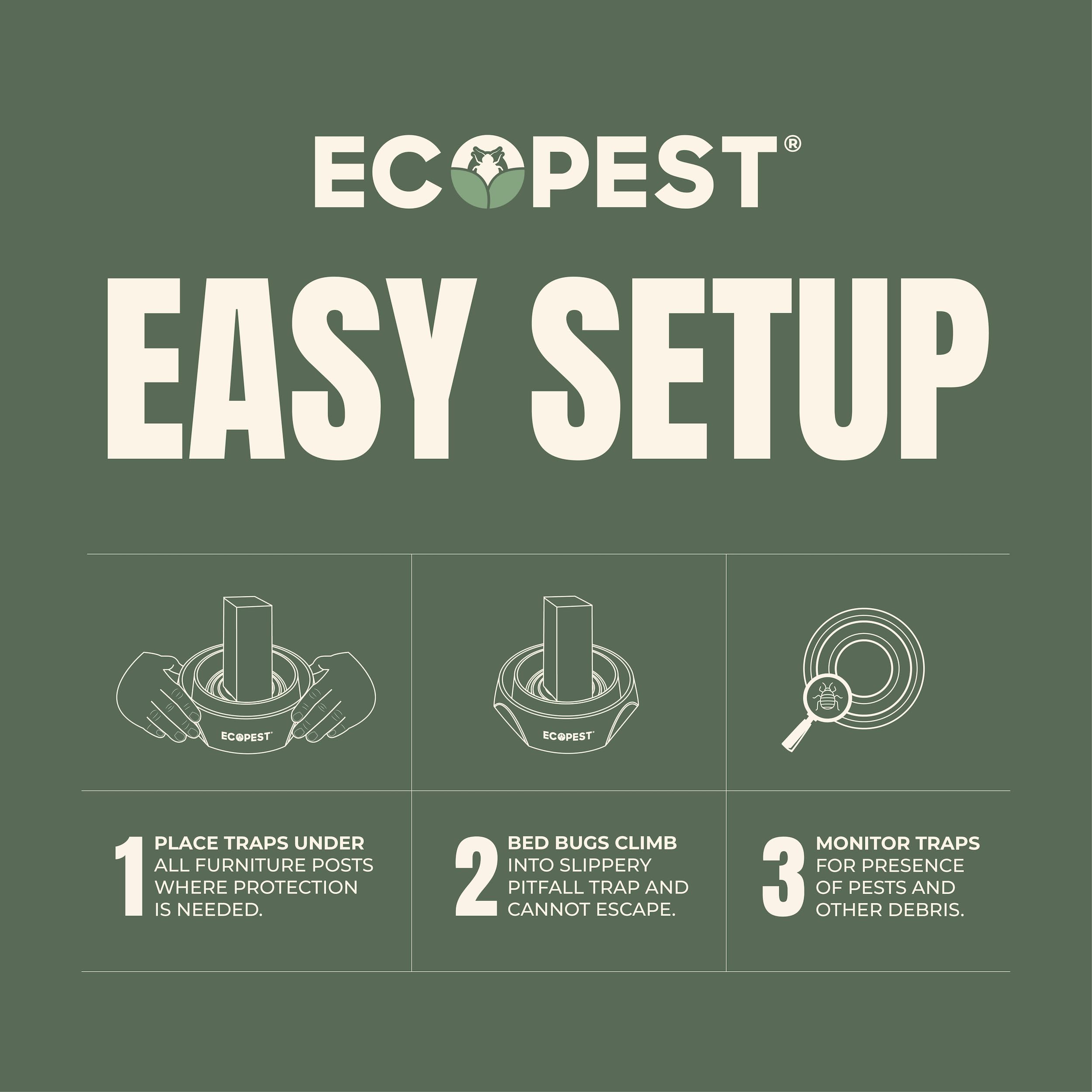 ECOPEST interceptor depósito interior liso que impide escape y simplifica inspección