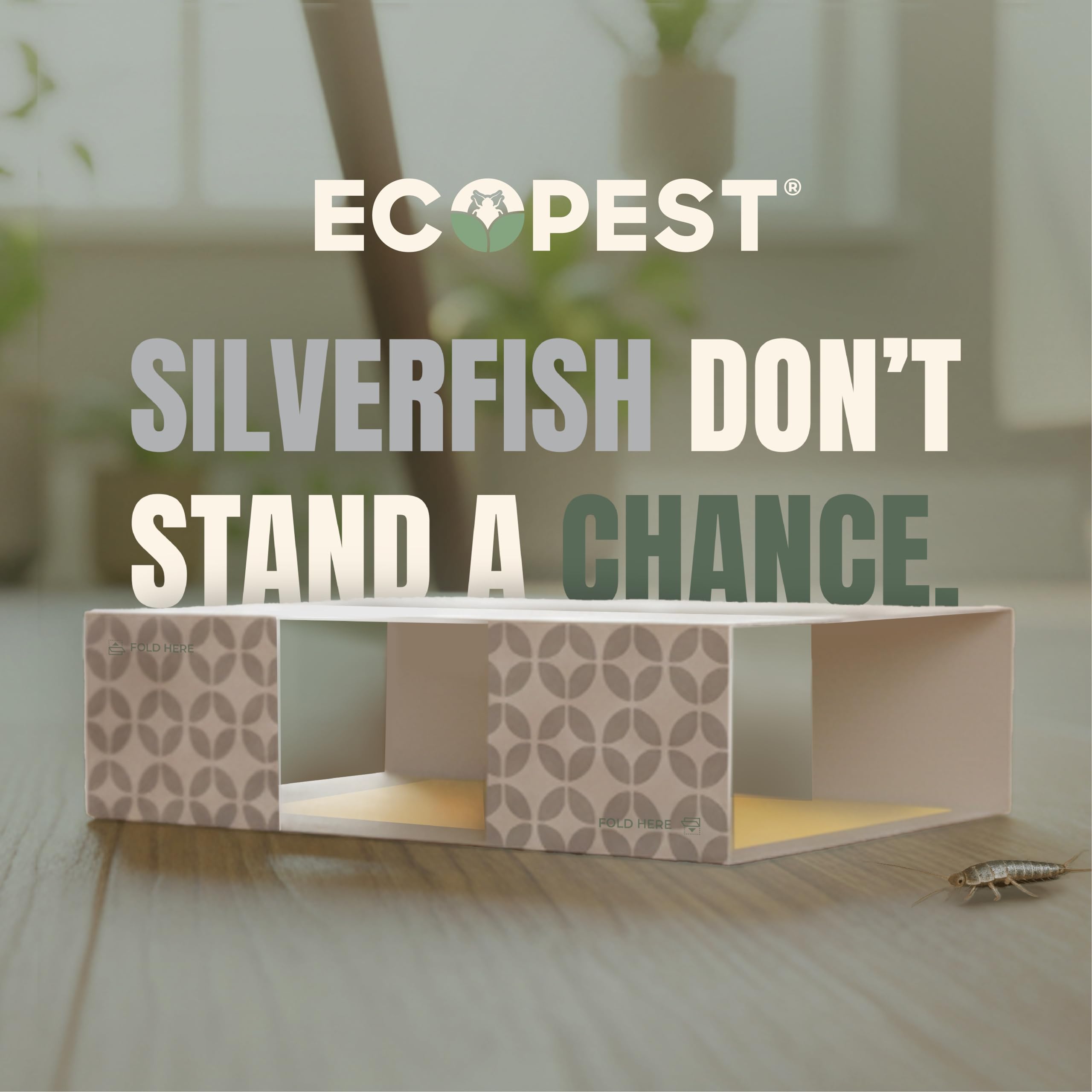 ECOPEST primer plano adhesivo pegajoso, diseño que retiene insectos