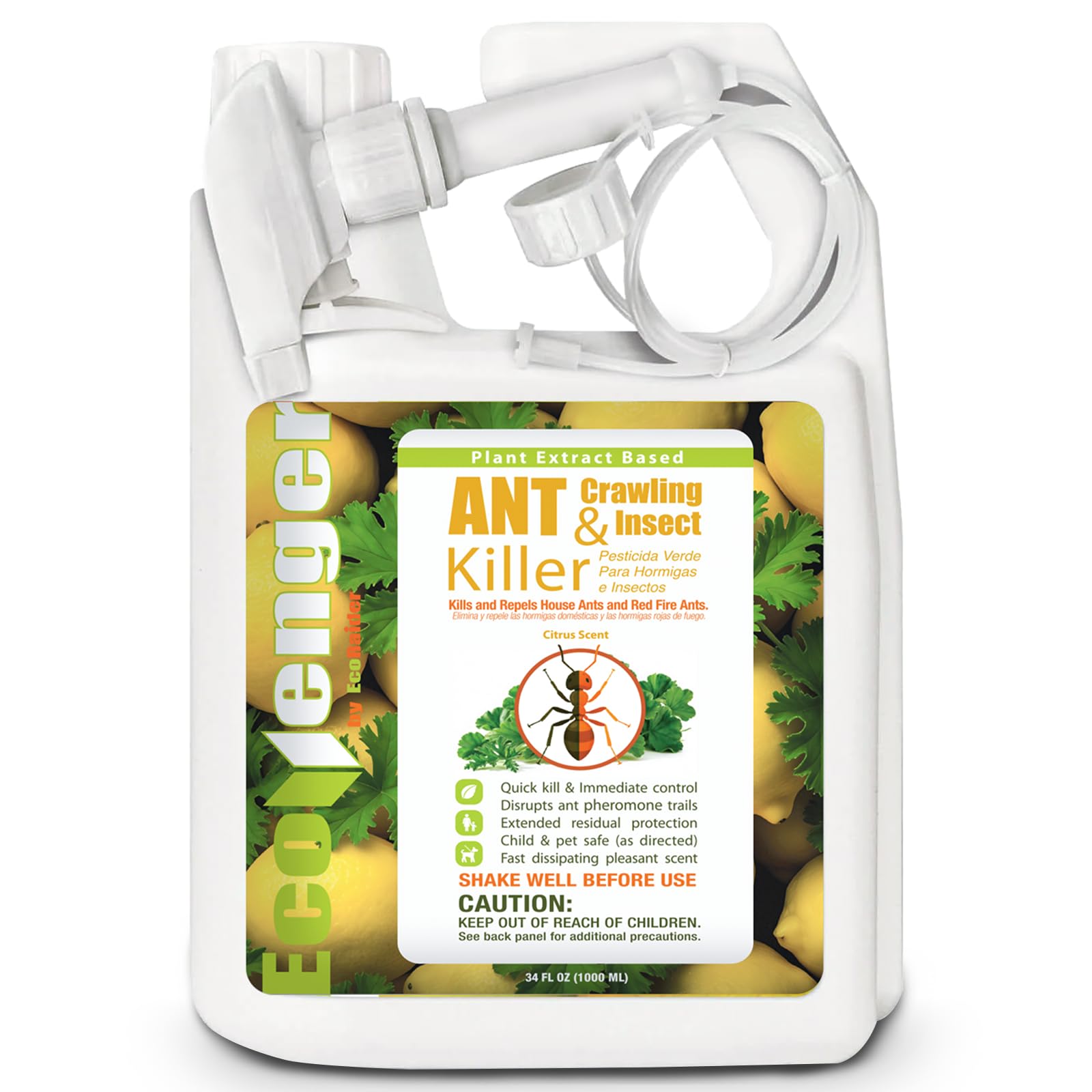 EcoVenger frontal del envase 32 oz mostrando etiqueta y tamaño útil