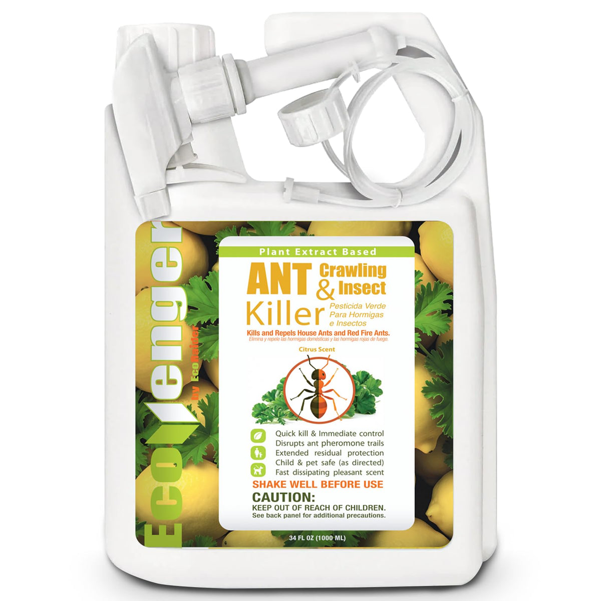 EcoVenger frontal del envase 32 oz mostrando etiqueta y tamaño útil