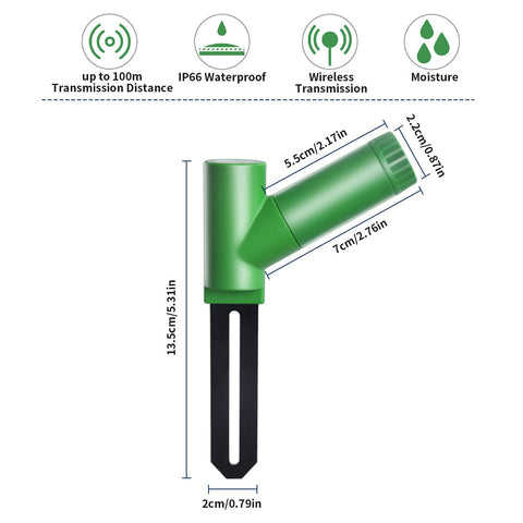 ECOWITT WH51 electrodos en primer plano para medición precisa