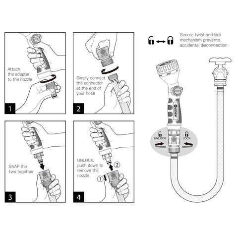 Eden boquilla en mano para comparar tamaño y ergonomía durante uso