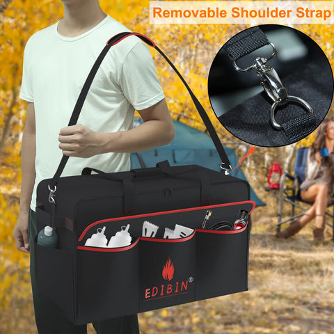 EDIBIN bolsillo lateral con bombona 1 lb, almacenamiento seguro y accesible
